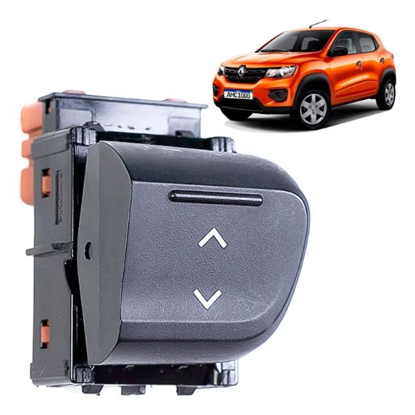 INTERRUPTOR VIDRO ELETRICO SIMPLES RENAULT KWID 2017 DIANTEIRO DIR LED BRANCO